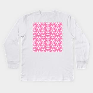 Radioactive Wall Pink Pattern Kids Long Sleeve T-Shirt